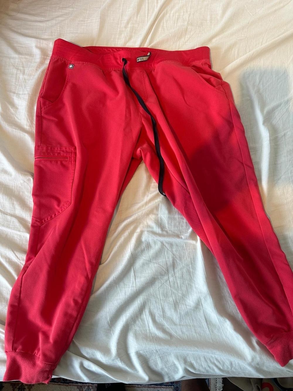 FIGS Women XL/P Technical Collection Scrub Zamura Joggers Bottoms - Neon Red - Picture 2 of 3